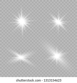 Glow light effect. Star burst with sparkles.Sun.