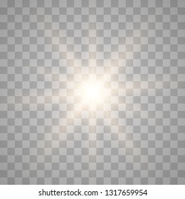 Glow light effect. Star burst with sparkles.Sun