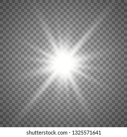 Glow light effect. Star burst with sparkles.Sun. Vector illustration