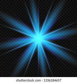 Glow light effect. Star burst with sparkles.Sun.