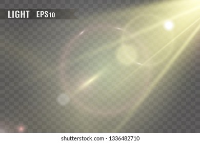Glow light effect. Star burst with sparkles.Sun. Vector illustration