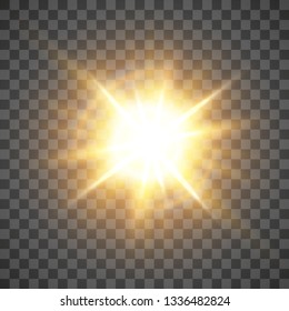 Glow light effect. Star burst with sparkles.Sun.