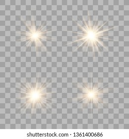 Glow light effect. Star burst with sparkles. Vector illustration.Glowing light burst explosion with transparent. Vector illustration for cool effect decoration with ray sparkles. 
