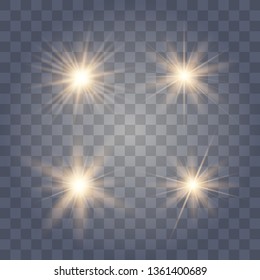 Glow light effect. Star burst with sparkles. Vector illustration.Glowing light burst explosion with transparent. Vector illustration for cool effect decoration with ray sparkles. 
