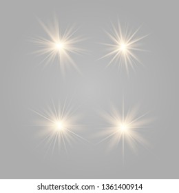 Glow light effect. Star burst with sparkles. Vector illustration.Glowing light burst explosion with transparent. Vector illustration for cool effect decoration with ray sparkles. 
