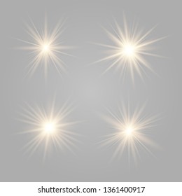 Glow light effect. Star burst with sparkles. Vector illustration.Glowing light burst explosion with transparent. Vector illustration for cool effect decoration with ray sparkles. 
