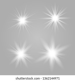 Glow light effect. Star burst with sparkles. Vector illustration.Glowing light burst explosion with transparent. Vector illustration for cool effect decoration with ray sparkles. 
