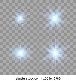 Glow light effect. Star burst with sparkles. Vector illustration.Glowing light burst explosion with transparent. Vector illustration for cool effect decoration with ray sparkles. 

