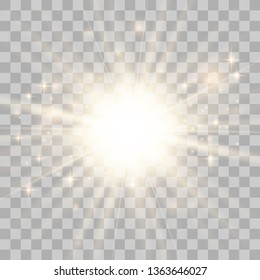 Glow light effect. Star burst with sparkles. Vector illustration.Glowing light burst explosion with transparent. Vector illustration for cool effect decoration with ray sparkles. 

