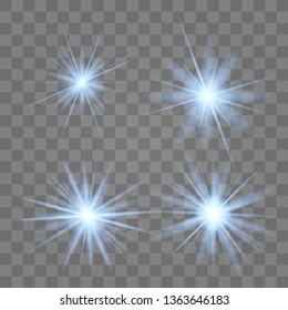 Glow light effect. Star burst with sparkles. Vector illustration.Glowing light burst explosion with transparent. Vector illustration for cool effect decoration with ray sparkles. 
