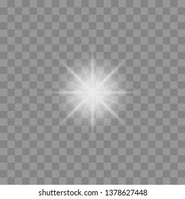 Glow light effect. Star burst with sparkles.Sun.