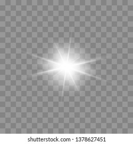Glow light effect. Star burst with sparkles.Sun.