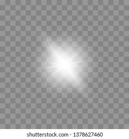 Glow light effect. Star burst with sparkles.Sun.