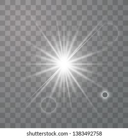 Glow light effect. Star burst with sparkles. Vector illustration explosion with transparent. Vector illustration for cool effect decoration with ray sparkles. Bright star.