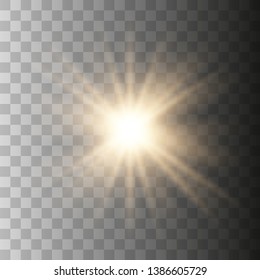 Glow light effect. Star burst with sparkles. Vector illustration eps 10.