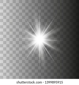 Glow light effect. Star burst with sparkles. Vector illustration eps 10.