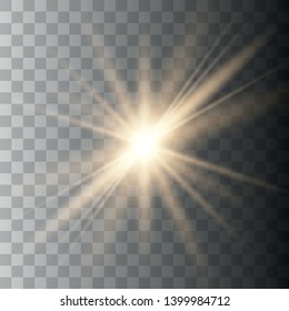 Glow light effect. Star burst with sparkles.Sun flash with rays and spotlight. Vector illustrator. 
