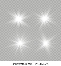 Glow light effect. Star burst with sparkles.Sun.