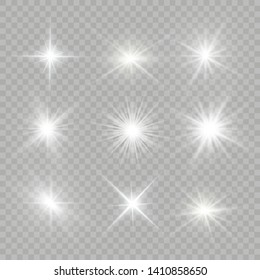 Glow light effect. Star burst with sparkles.Sun.