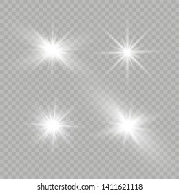 Glow light effect. Star burst with sparkles.Sun.