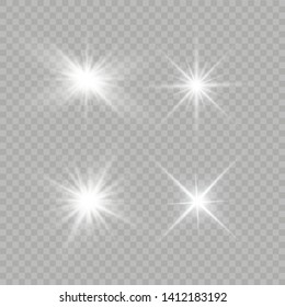 Glow light effect. Star burst with sparkles.Sun.
