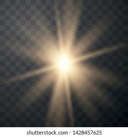 
Glow light effect. Star burst with sparkles. Transparent shine gradient glitter, bright flare. Glare texture.