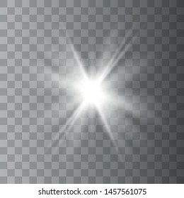 Glow light effect. Star burst with sparkles. Vector illustration eps10.