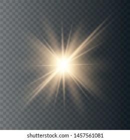 Glow light effect. Star burst with sparkles. Vector illustration eps10.