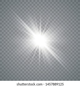 Glow light effect. Star burst with sparkles. Vector illustration eps10.