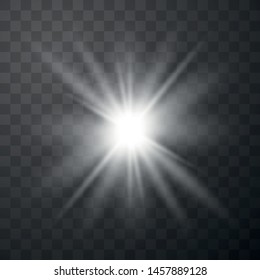 Glow light effect. Star burst with sparkles. Vector illustration eps10.
