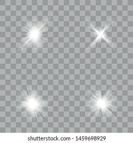 Glow light effect. Star burst with sparkles. The star flashed sparks. Vector illustration EPS10.