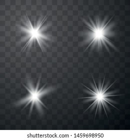 Glow light effect. Star burst with sparkles. The star flashed sparks. Vector illustration EPS10.