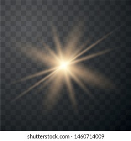 Glow light effect. Star burst with sparkles. Vector illustration eps10.