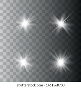 Glow light effect. Star burst with sparkles. The star flashed sparks. Vector illustration EPS10.