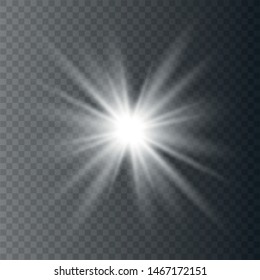 Glow light effect. Star burst with sparkles. Vector illustration eps10.