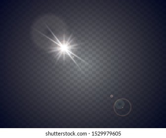 Glow light effect. Star burst with sparkles.Sun