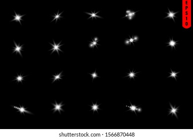 Glow light effect. Star burst with sparkles.Sun.