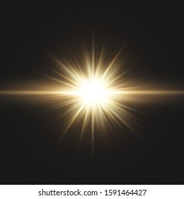 Glow light effect. Star burst with sparkles.Sun.
