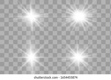 Glow light effect. Star burst with sparkles.Sun.