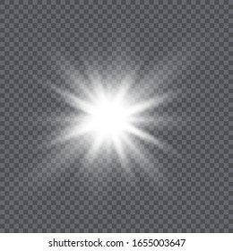 Glow light effect. Star burst with sparkles.Sun.