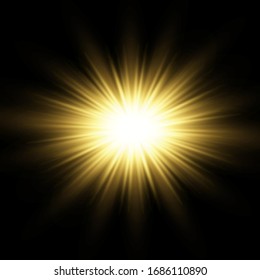 Glow light effect. Star burst with sparkles.Sun