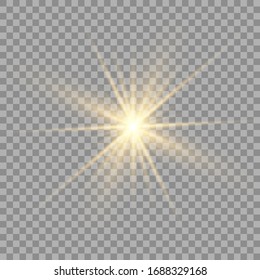 Glow light effect. Star burst with sparkles.Sun.