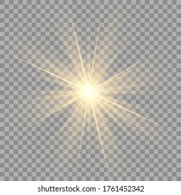 Glow light effect. Star burst with sparkles.Sun.