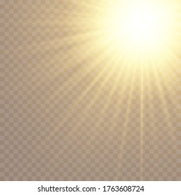 Glow light effect. Star burst with sparkles.Sun.