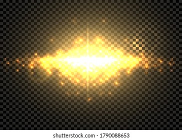 Glow light effect. Star burst with sparkles.Sun.