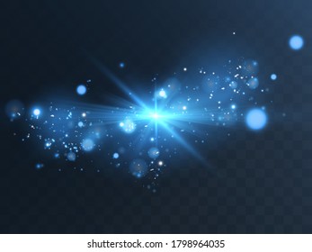 Glow light effect. Star burst with sparkles.Sun. Vector illustration
