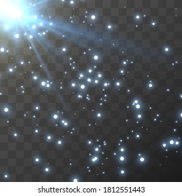 Glow light effect. Star burst with sparkles.Sun. Vector illustration