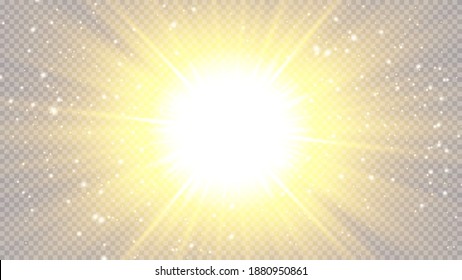 Glow light effect. Star burst with sparkles. Sun. Power energy neon lights cosmic abstract.