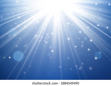Efecto luminoso. Las estrellas arden de chispas. Estrella brillante con rayos. Ilustración vectorial