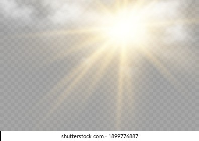 Glow light effect. Star burst with sparkles.Sun.
